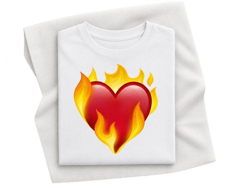 Heart on Fire Camiseta Blanca, foto 4