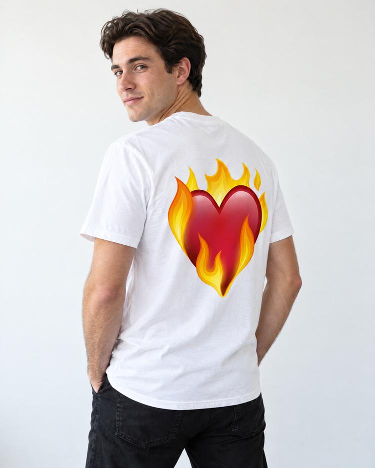 Heart on Fire Camiseta Blanca, foto 5