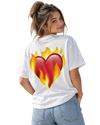 Heart on Fire Camiseta Blanca
