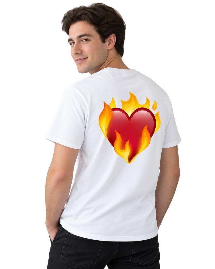 Heart on Fire Camiseta Blanca, foto 7