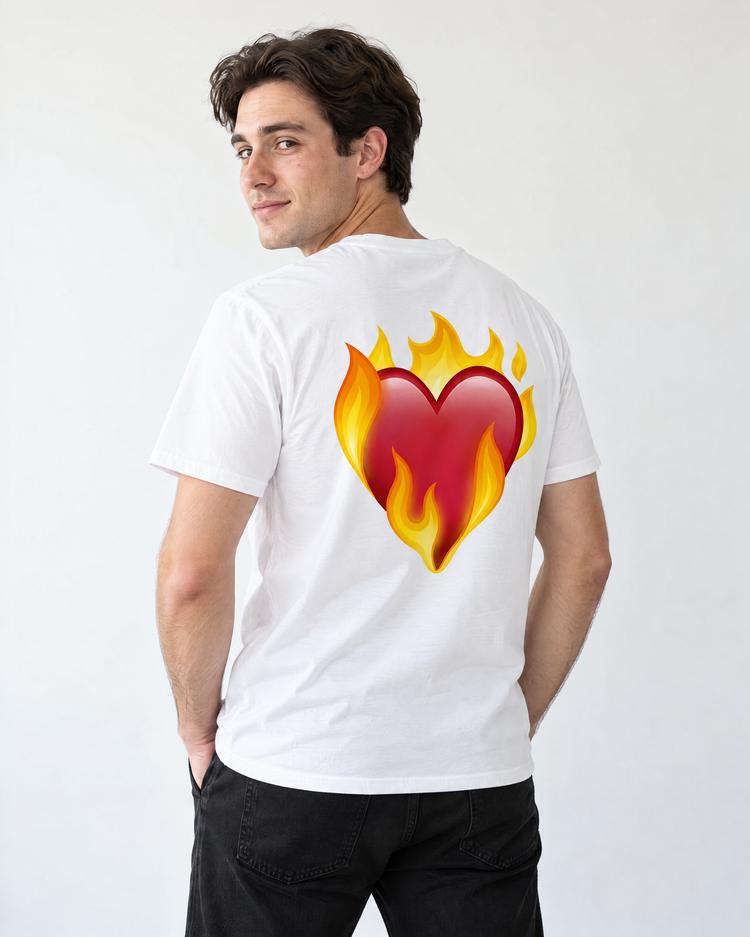 Heart on Fire Camiseta Blanca, foto 6